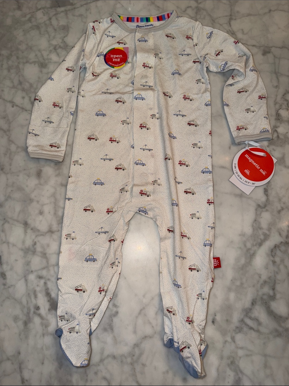 NWT Magnetic Me Modal Dispatcher Rescue Footie 3/6M